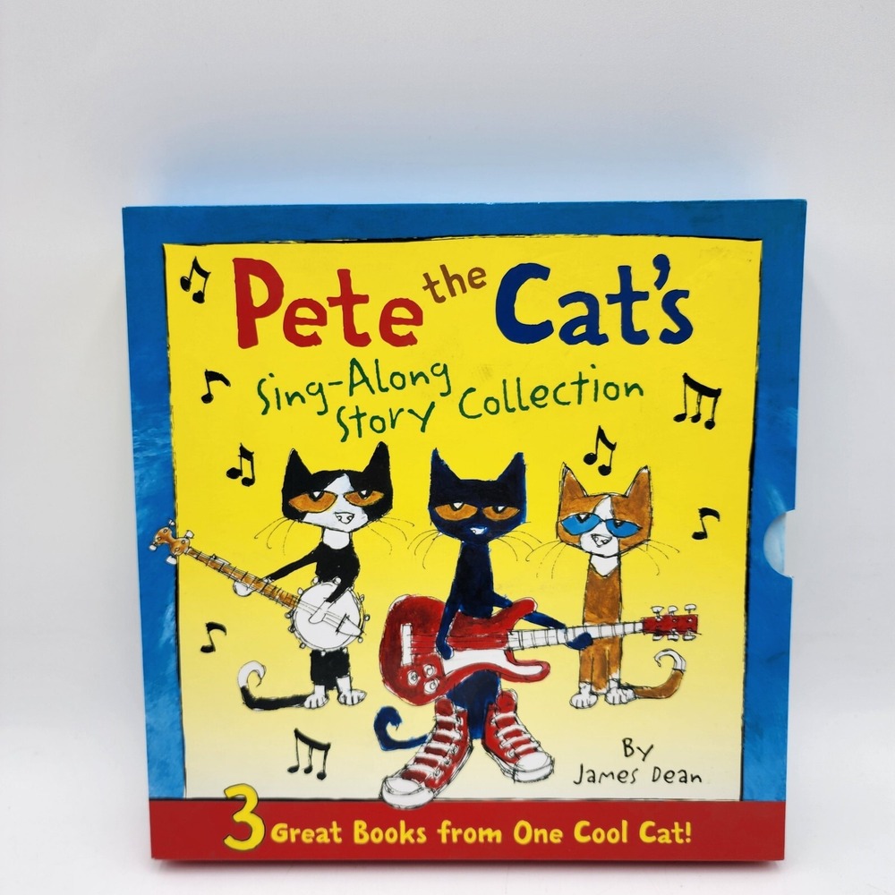 Pete the Cats 3x Children Books Box Set - Sing Along Story Collection James Dean